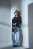 シアーベロアカシュクールトップス　BLACK