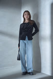 シアーベロアカシュクールトップス　BLACK