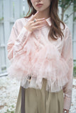 フリルドッキングシャツ　PINK