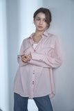 ポケット付きオーバーサイズシャツ　PINK