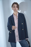 ツイルテーラードジャケット　NAVY