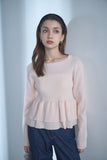 ダブルペプラムトップス　PINK