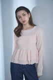ダブルペプラムトップス　PINK