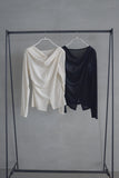 シアーベロアカシュクールトップス　IVORY