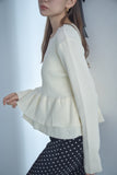ダブルペプラムトップス　IVORY