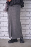 ドットTRツイルストレートスカート　GRAY