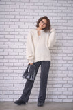 ブークレーキーネックフードトップス　IVORY