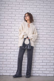 ブークレーキーネックフードトップス　IVORY