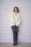 ブークレーキーネックフードトップス　IVORY