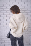 ブークレーキーネックフードトップス　IVORY