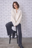 ブークレーキーネックフードトップス　IVORY