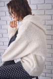 ブークレーキーネックフードトップス　IVORY