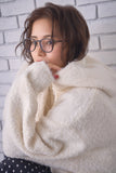 ブークレーキーネックフードトップス　IVORY