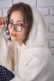 ブークレーキーネックフードトップス　IVORY