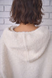 ブークレーキーネックフードトップス　IVORY