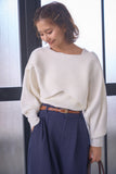 コットンケープ風アンサンブル　WHITE