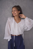 ラッセルカラーセミシアーブラウス　OFF WHITE