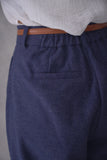 カルゼ　タックパンツ　NAVY