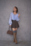 ラッセルカラーセミシアーブラウス　BLUE