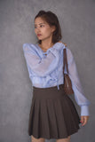 ラッセルカラーセミシアーブラウス　BLUE