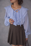 ラッセルカラーセミシアーブラウス　BLUE