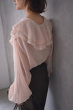 ラッセルカラーセミシアーブラウス　PINK