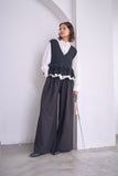 ２WAYモヘアフリルベスト　BLACK
