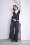 ２WAYモヘアフリルベスト　BLACK