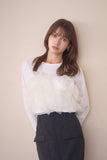 2wayチュールロングTシャツ　IVORY