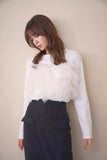 2wayチュールロングTシャツ　IVORY