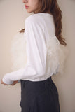 2wayチュールロングTシャツ　IVORY