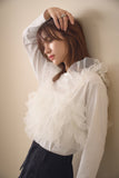 2wayチュールロングTシャツ　IVORY