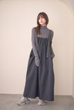 タックプリーツワンピース　BLACK