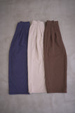カルゼ　タックパンツ　BROWN