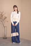 フリルティアードニットトップス　IVORY