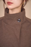 スタンドカラーケープコート　BROWN