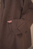 スタンドカラーケープコート　BROWN