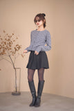 ドットクルーネックカーディガン　GRAY