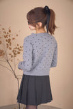 ドットクルーネックカーディガン　GRAY