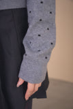ドットクルーネックカーディガン　GRAY