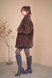 テディボアミドルコート　BROWN