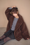 テディボアミドルコート　BROWN