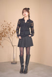 シアーフェザーボ－ダーポロニットトップス　BLACK