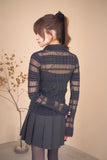 シアーフェザーボ－ダーポロニットトップス　BLACK