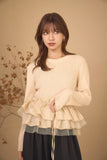 2wayフリルニットトップス　IVORY