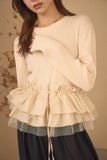 2wayフリルニットトップス　IVORY