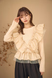 2wayフリルニットトップス　IVORY