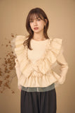 2wayフリルニットトップス　IVORY