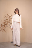 BASICハイネックリブニット　IVORY