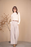 BASICハイネックリブニット　IVORY